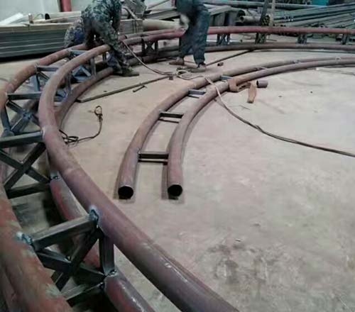 钢结构弧形物架加工